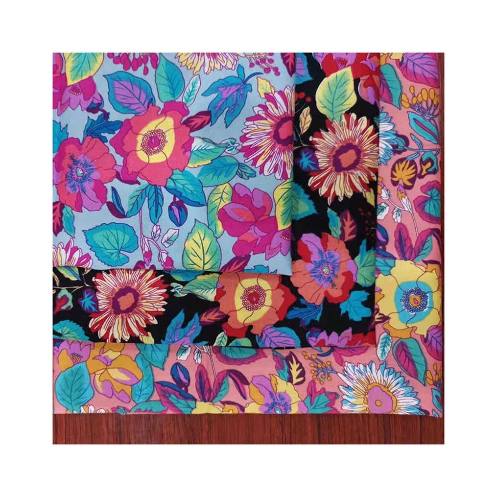 Весенняя хлопчатобумажная Поплиновая ткань с принтом 100 хлопчатобумажный поплин новый садовый цветочный принт подсолнуха для детей женское платье-рубашка юбкой