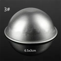 66 H166 3 Sizes DIY Soap Salt Bath Bomb Creative Design Moulds Baking Decoration Tools Aluminium Alloy 3D Cake Ball Mold