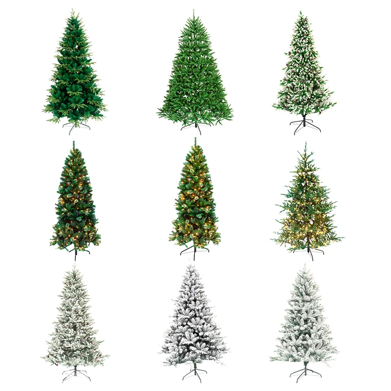 Popular Manufacturer tree christmas Wholesale Modern Pre Lit Flocked The Big Snow White Artificial Christmas Tree