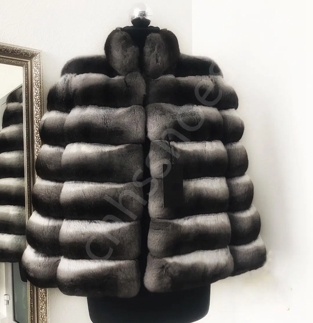 TMW top OEM/ODM grade luxury natural oversized chinchilla coat genuine mink fur winter overcoat real fur coat mink fur coat