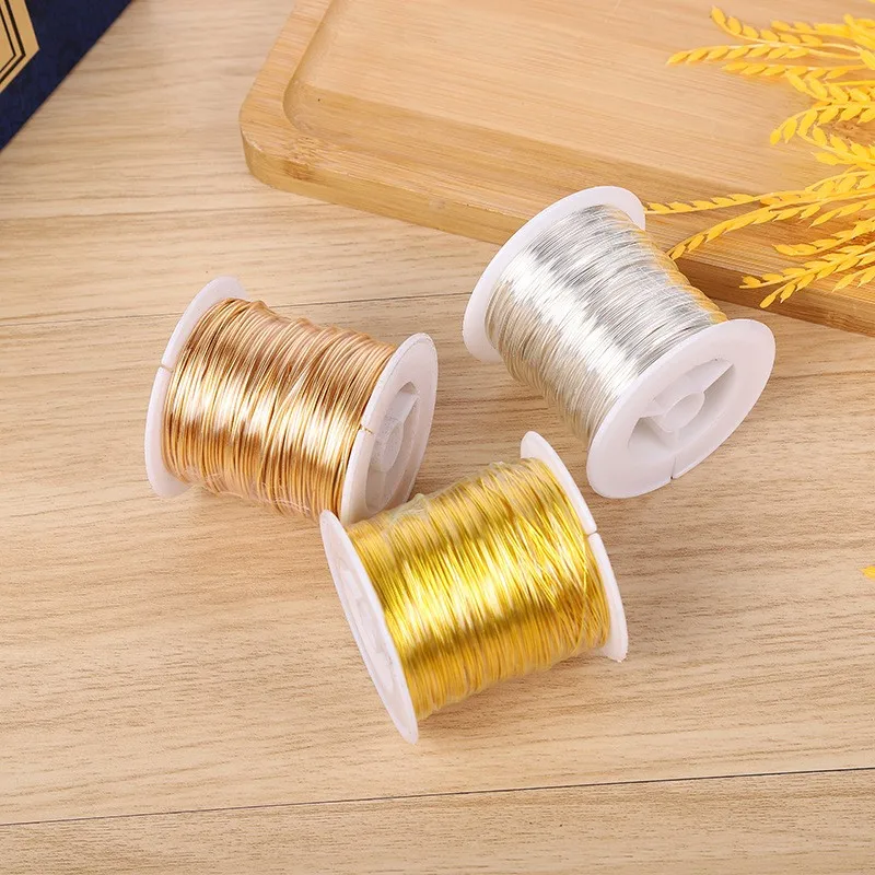 Gold Silver Copper Wire Rope Thread Bead String for DIY Necklace & Bracelet Making Jewelry Findings & Components