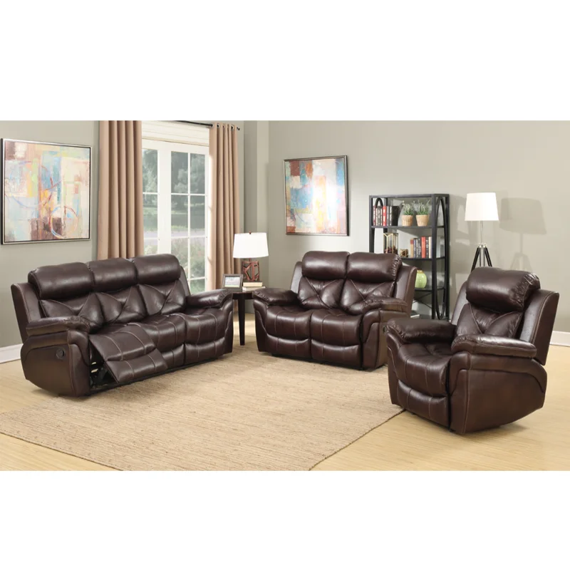 Factory wholesale modern luxury 1+2+3 sectional leather sofa couches living room sofa set furniture