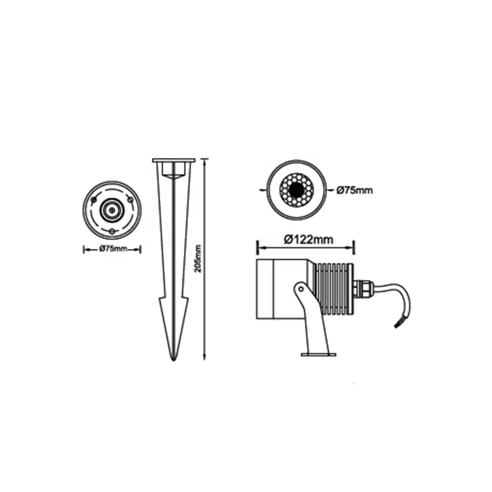 8W 12W COB LED outdoor garden lighting wholesale low voltage led landscape lights