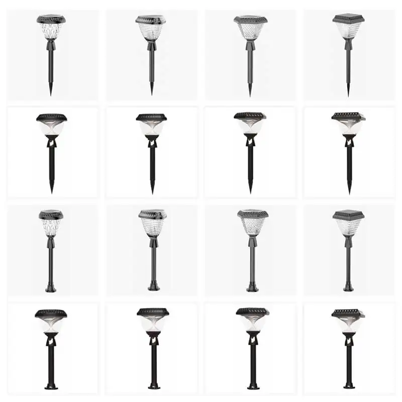 IP65 Waterproof Outdoor LED Garden Bollard Light Solar Powered Lawn Lights for Landscape Yard Pathways Solar Garden Lights