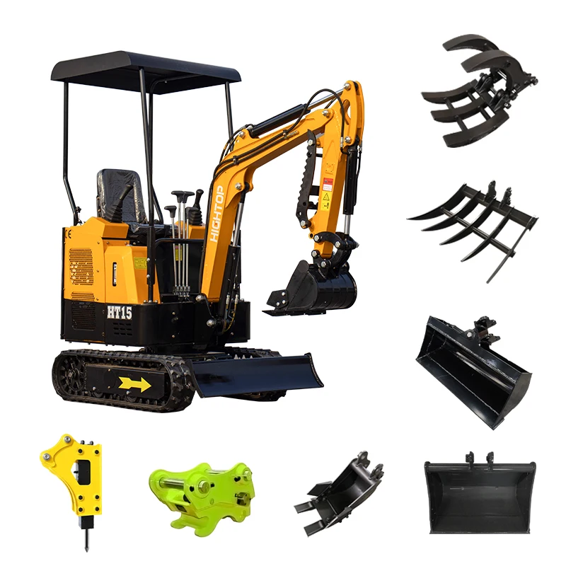 HT15 Earth Moving Machinery Mini Excavator Digger 1.5 Ton Factory Wholesale CE/EPA for Sale