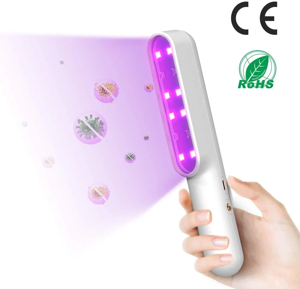 
Portable Handheld Usb Uv-C Disinfection Ultraviolet Light Medical Uvc Sterilizer Lamp with Uvc Test Card 