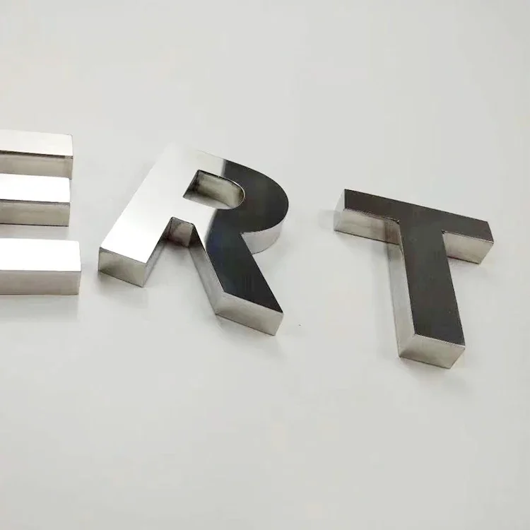 High Quality Custom Logo Diy Metal Alphabets 3D Letter Sign Stainless Steel Metal Letter