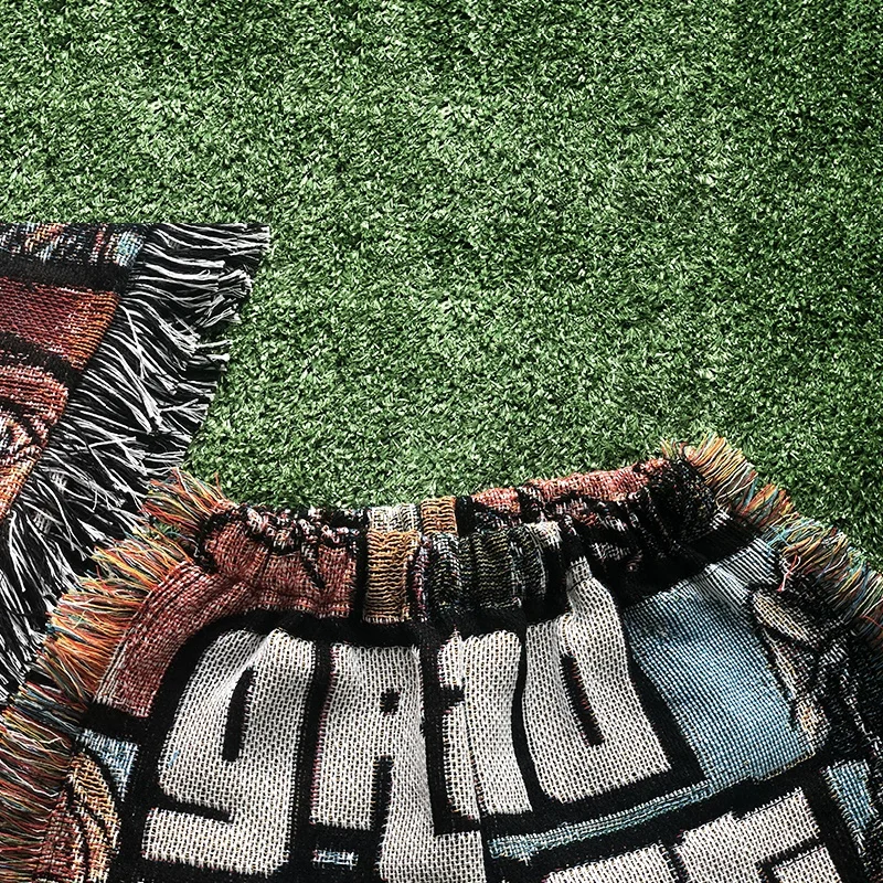 Streetwear Plus Size woman custom Tapestry Pants Jacquard woven trousers Blanket Patchwork Tapestri Pants