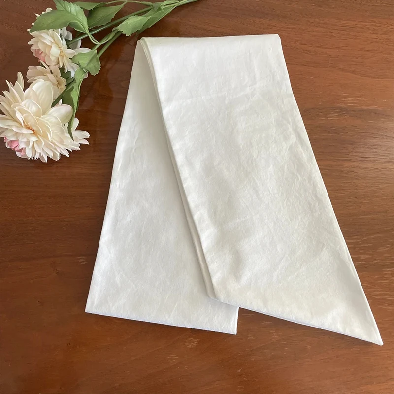 Embroidered Wreath Sash White Blank Neutral Door Decor Housewarming Gift Garland Sash Bow with Monogram Plain Basket Sashes