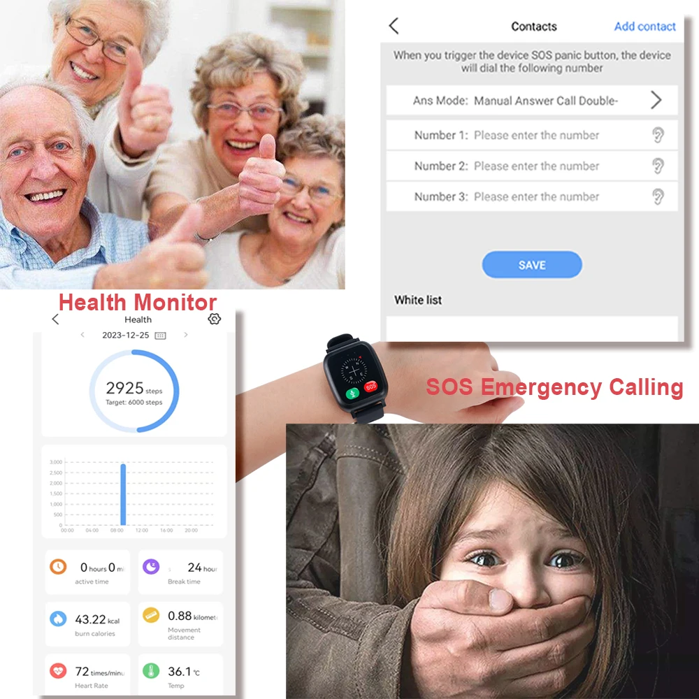 Latest Low Price Real Time Tracking Anti-kidnapping Child GPS Tracker Bracelet with SOS function for kids/ elderly/ students