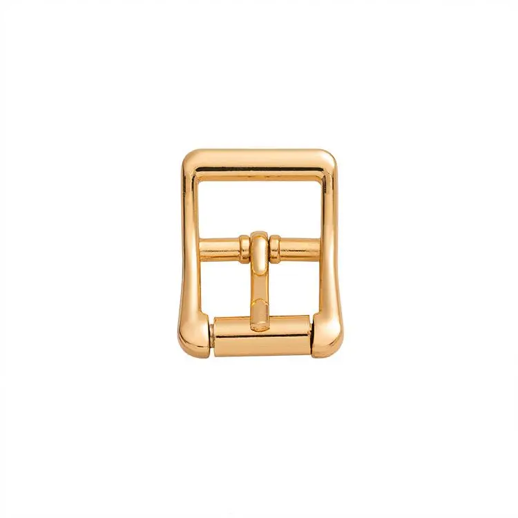 custom belt buckle Bag hardware Center Roller good quality with pin gold color small adjuster Zinc Alloy handbag