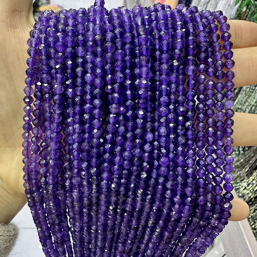 Custom Natural Stone Faceted Loose Beads Crystal Gemstone Amethyst Rose Quartz Lapis Red Agate Loose Beads for Jewelry Making