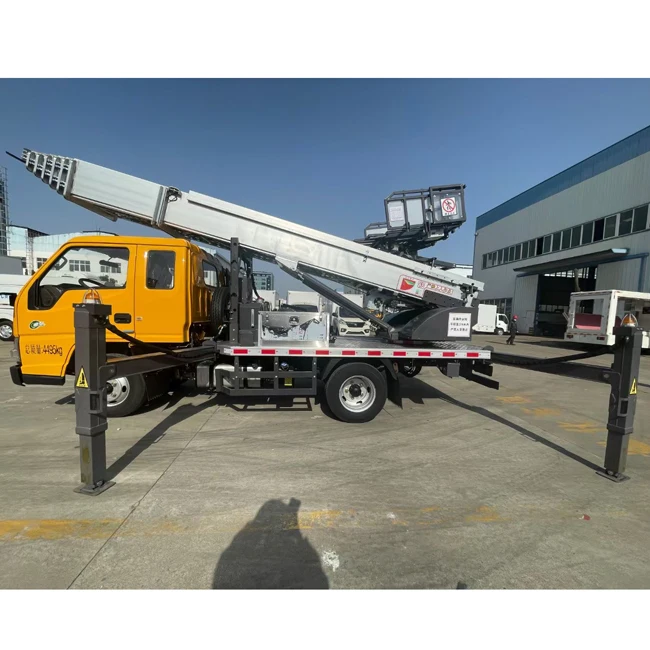 JMC Truck 4x2  36 Meters Ladder Truck With 4 Hydraulic Leg for High Altitude Operation