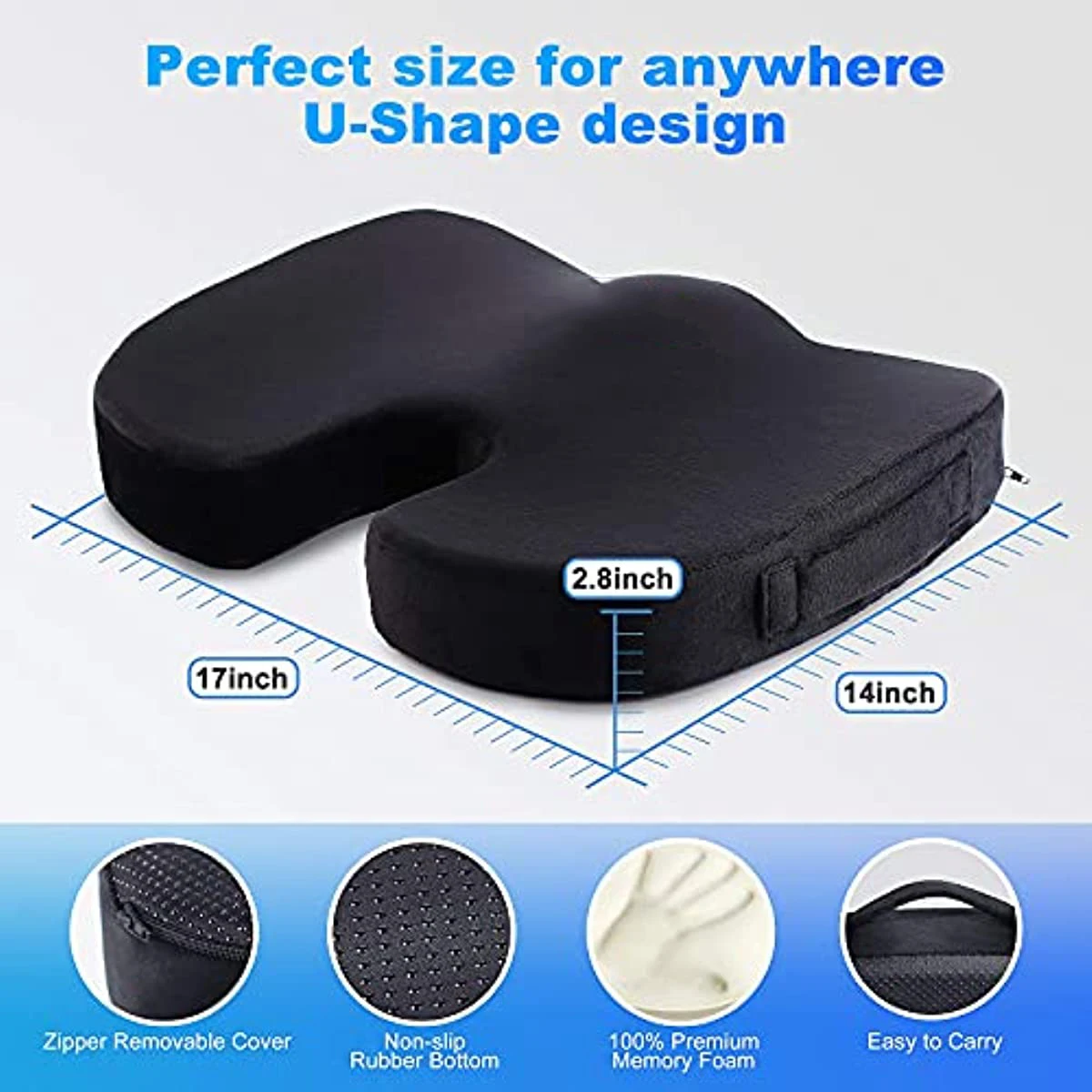 Factory Direct Seat Cushion Office Chair Cushions Butt Pillow for Long Sitting Memory Foam Chair Pad Seat Cushion
