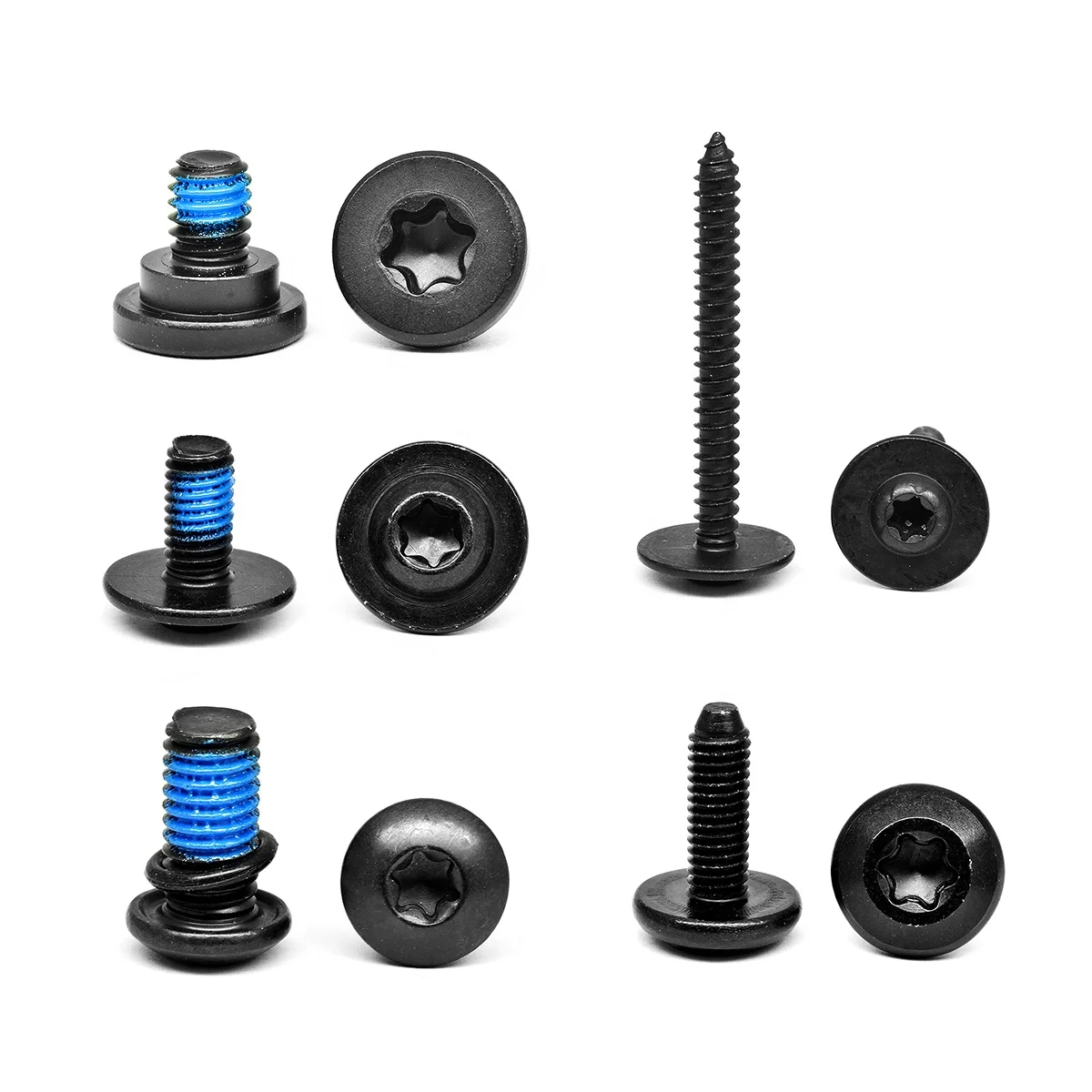 T25 палубные винты torx ручка Самонарезающий Плоский Черный Самонарезающий винт torx из нержавеющей стали для пластика