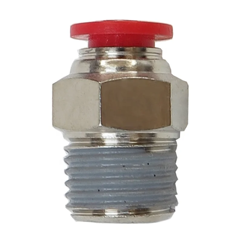 China Pneumatic Fittings Pneumatic, Push to Quick Connect Pneumatic Fittings, External Thread Brass Straight Male Tube Fittings