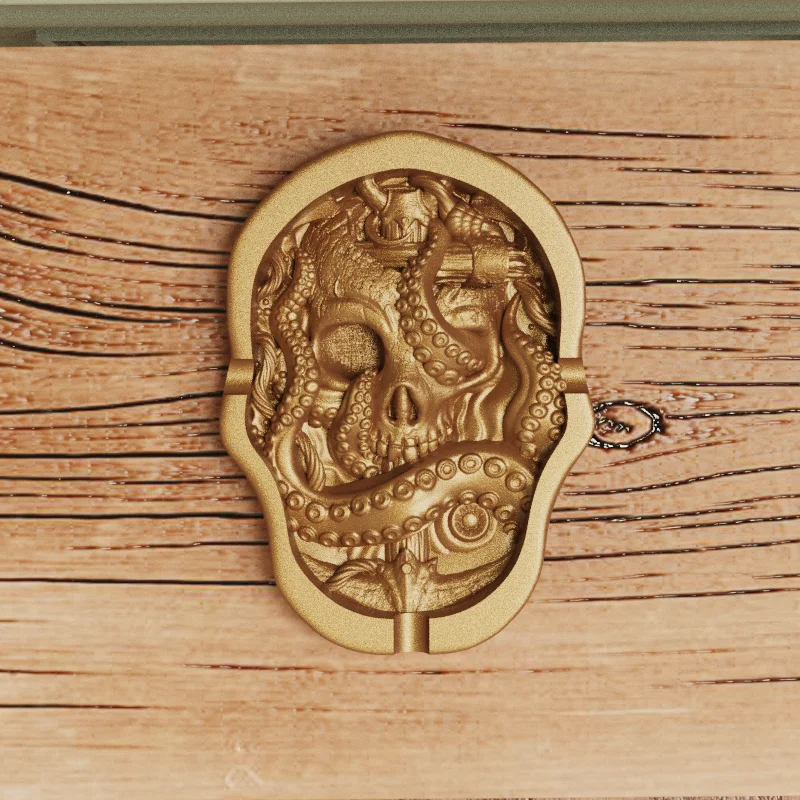 Personalised design shape logo branded art deco high end handmade cool fancy unique pretty gold resin polyresin skull ashtray