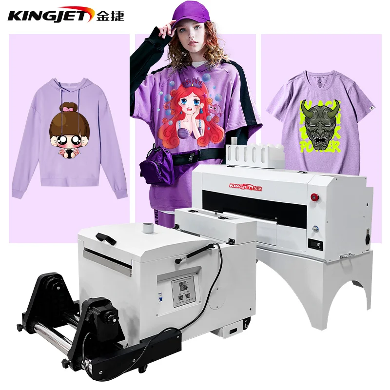 kingjet Dtf Printer Dtg Printer T-shirt Jersey Hoodie Printing Machine Stampante Dtf I1600 Xp600 Pet Film Printer