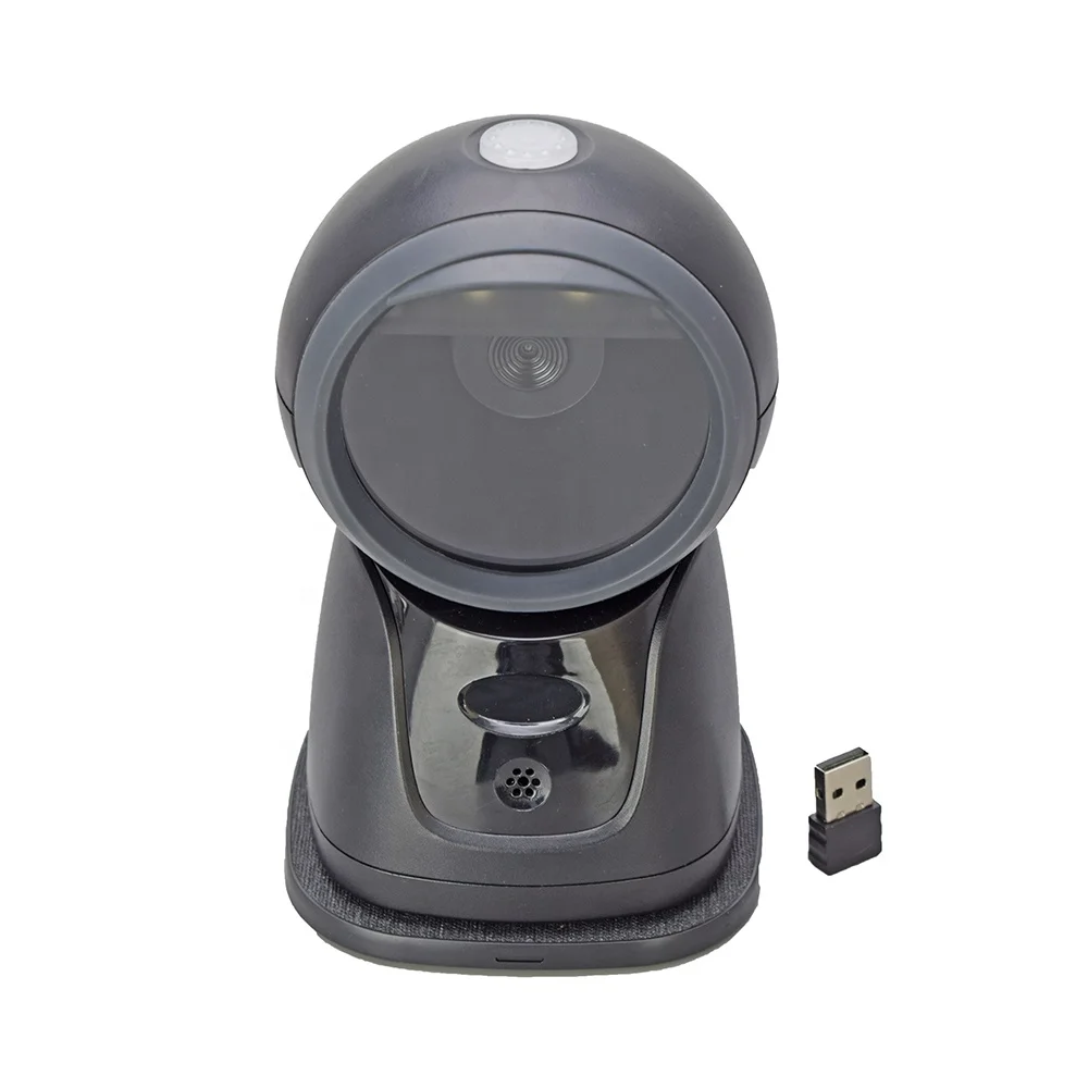 Most popular 2D wired USB scanner Omnidirectional Desktop Laser Barcode Scanning QR Code Barcode Reader