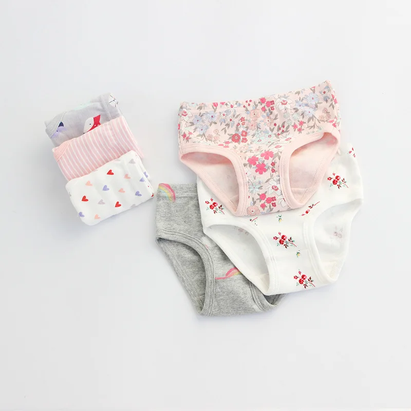 Wholesale Fancy Panties For Little Children Girls Breathable Combed Cotton Kids Underwear