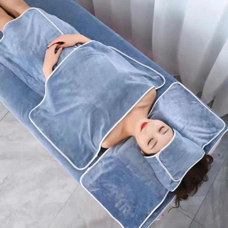 Custom 400GSM Microfiber Spa Bed Towel Bath Hair Salon Beauty Spa Towel 70*140CM Set