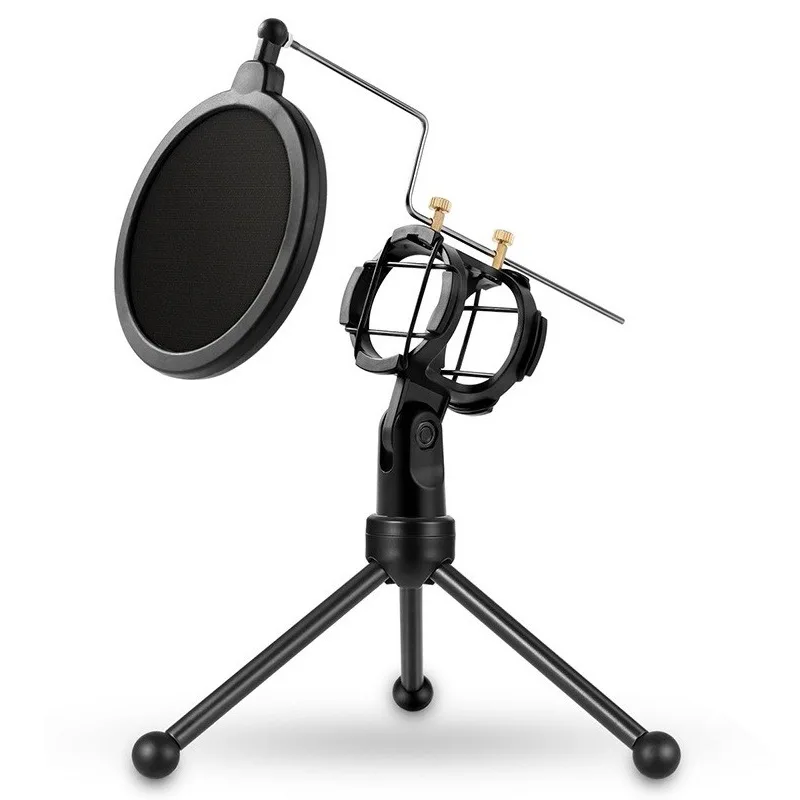 Factory Wholesale Custom Adjustable Mic Holder Prices With Microphone Bracket And Stand For Chat Recording Meeting