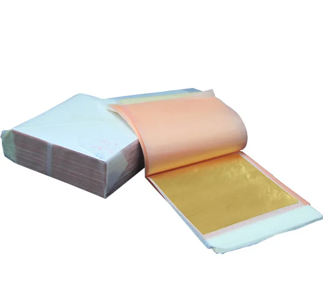  24K food decoration gold leaf 8x8cm booklet cake back foil drink coffee hot pot healthy