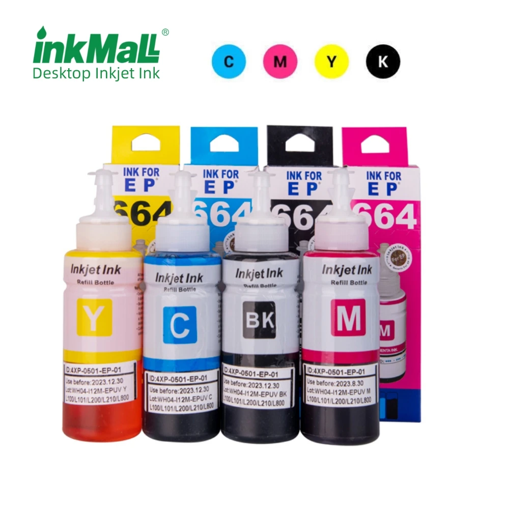 Чернила InkMall для принтера Epson 664/774 краситель L606 L100 L350 L555 L360 L361 L405 L130 L313 L383 L385 L485 L551 оригинальное