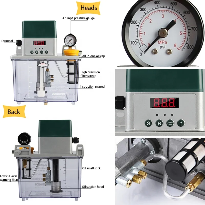 Automatic oil pump lubrication cnc machine lubrication gear oil pump for machine lubrication
