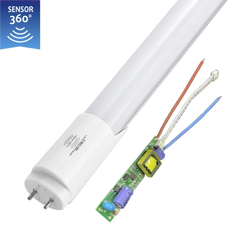 Direct Sale 4FT 18W Smoothly Changing Brightness LED T8 Tube Lamp with Built in Microwave motion Sensor