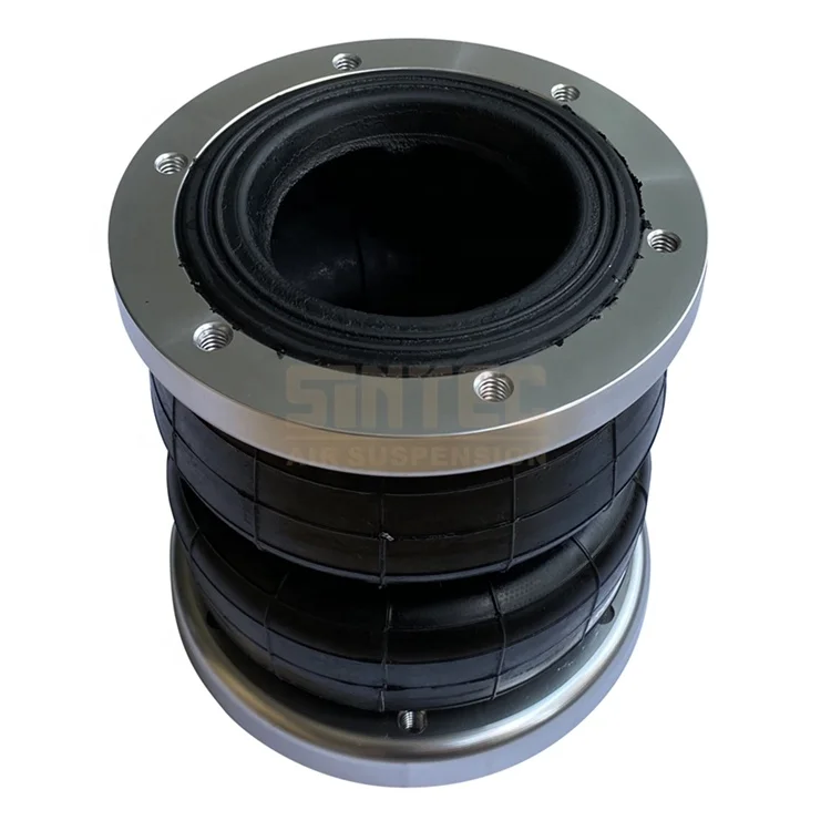 2S2300F Double Convoluted ATV Rubber Air Suspension Car Parts Ride Lift Bag Bellow Spring With Aluminium Flange