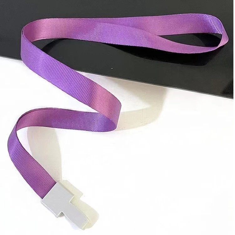 Kofei Other Lanyard With Plastic Clip Polyester Plain Neck Strap Colorful Blank Lanyard for Trade Show Card Holder