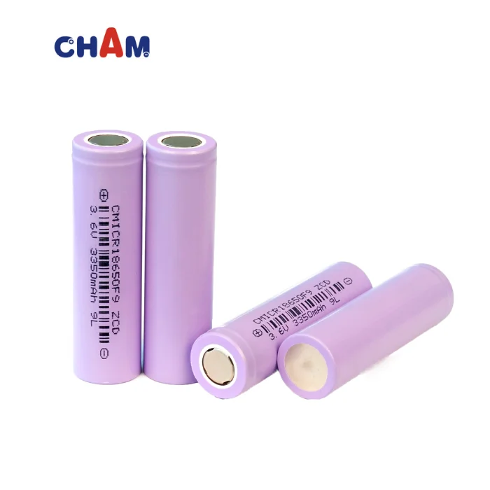 CHAM 3350mah high capacity high rate Cylindrical Icr 18650 Li Ion Cell 3.7v 3.6v Rechargeable Lithium KC 18650 Battery