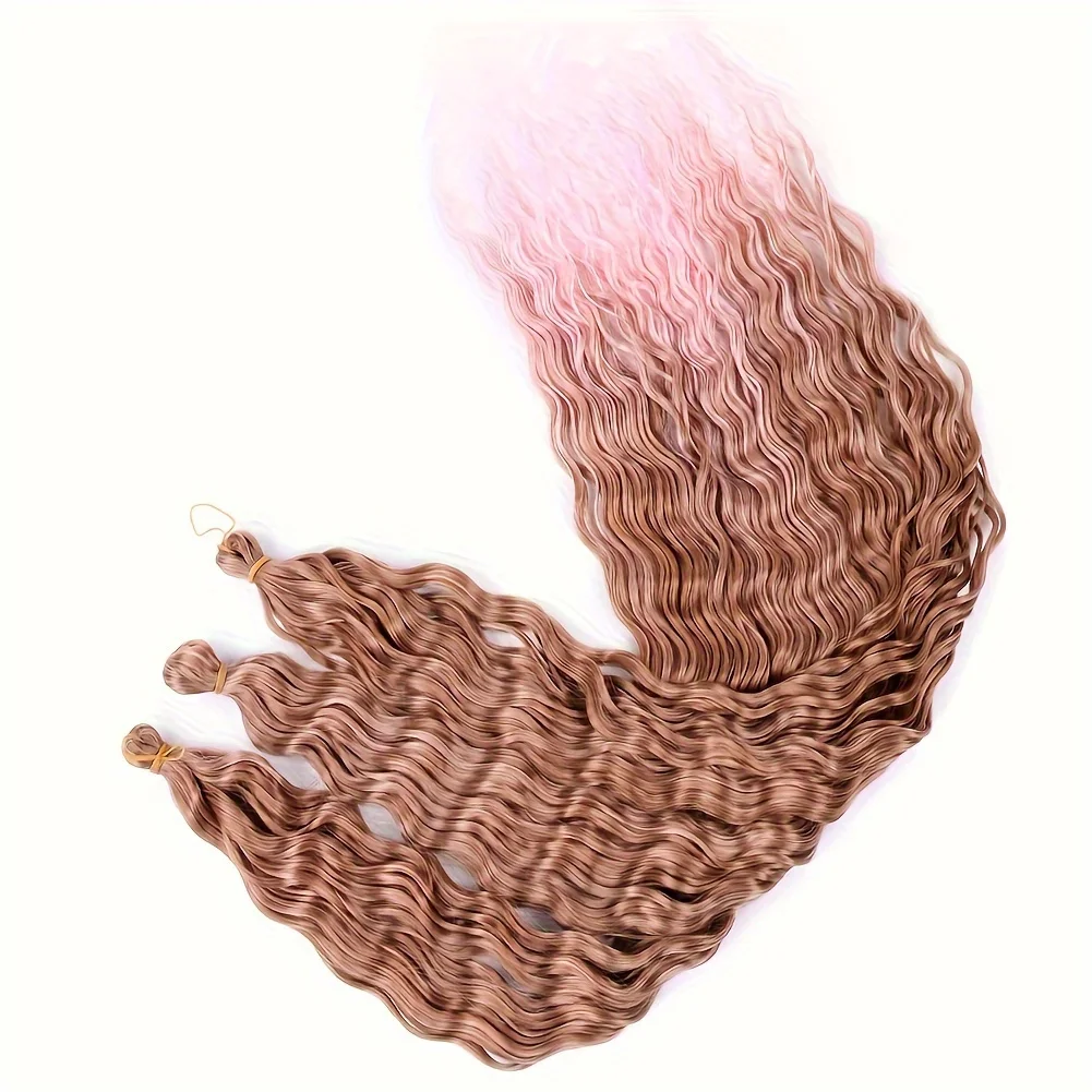Long Deep Wave Twist Hair Crochet Hair Bulk 30 Inch Ocean Wave Braiding Hair Extension
