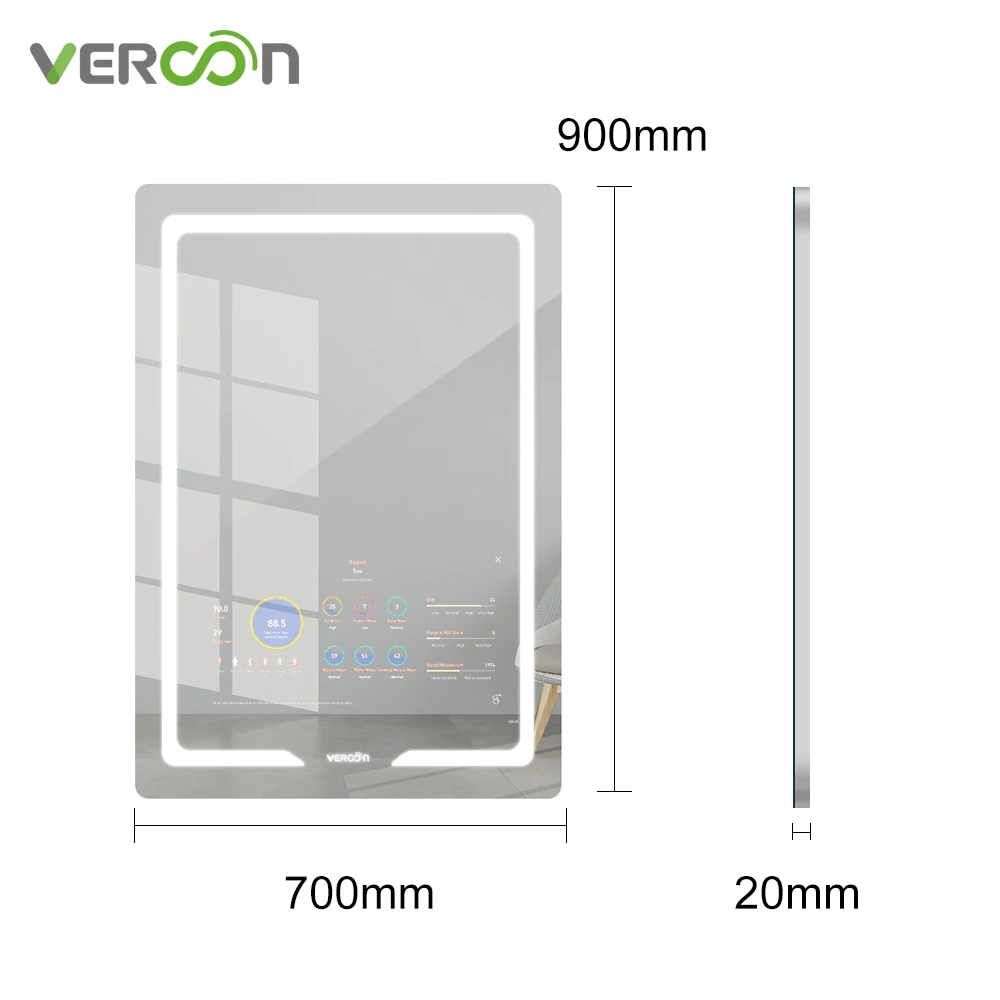 S30 LED Light  Smart bathroom Customized prefab houses magic  display house mirror wall smart bathroom mirror