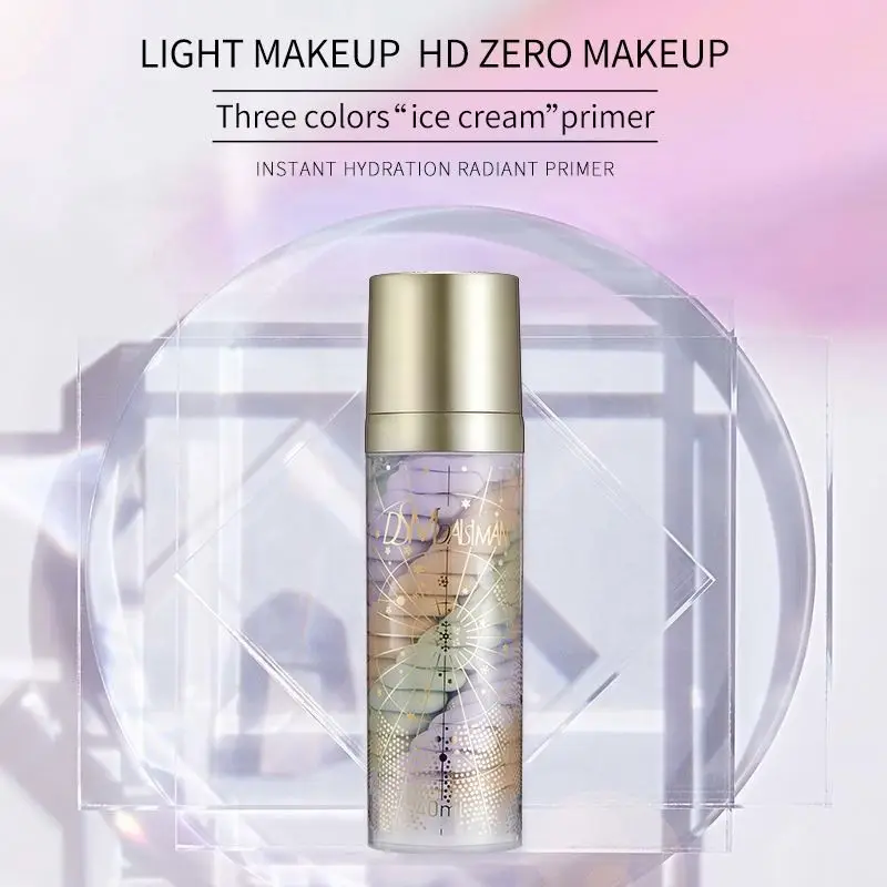 2021 Fashionable Three Colors Isolation Concealer Moist Sunscreen Primer Anti Dust Makeup Cream