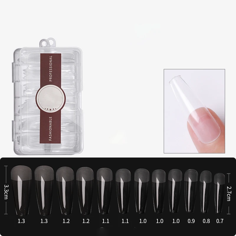 Wholesale High Quality  504 PCS Artificial Fingernails Private Label  Simple False Nail Tips With Box