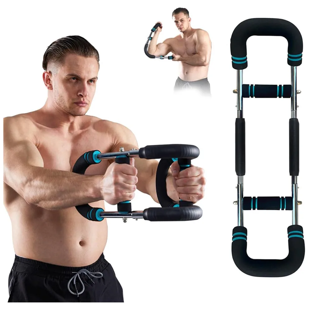 Twister Arm Exerciser,Adjustable Spring Workout Bar, Forearm Triceps Chest Enhanced Exercise Strengthener Home Fitness Equipment