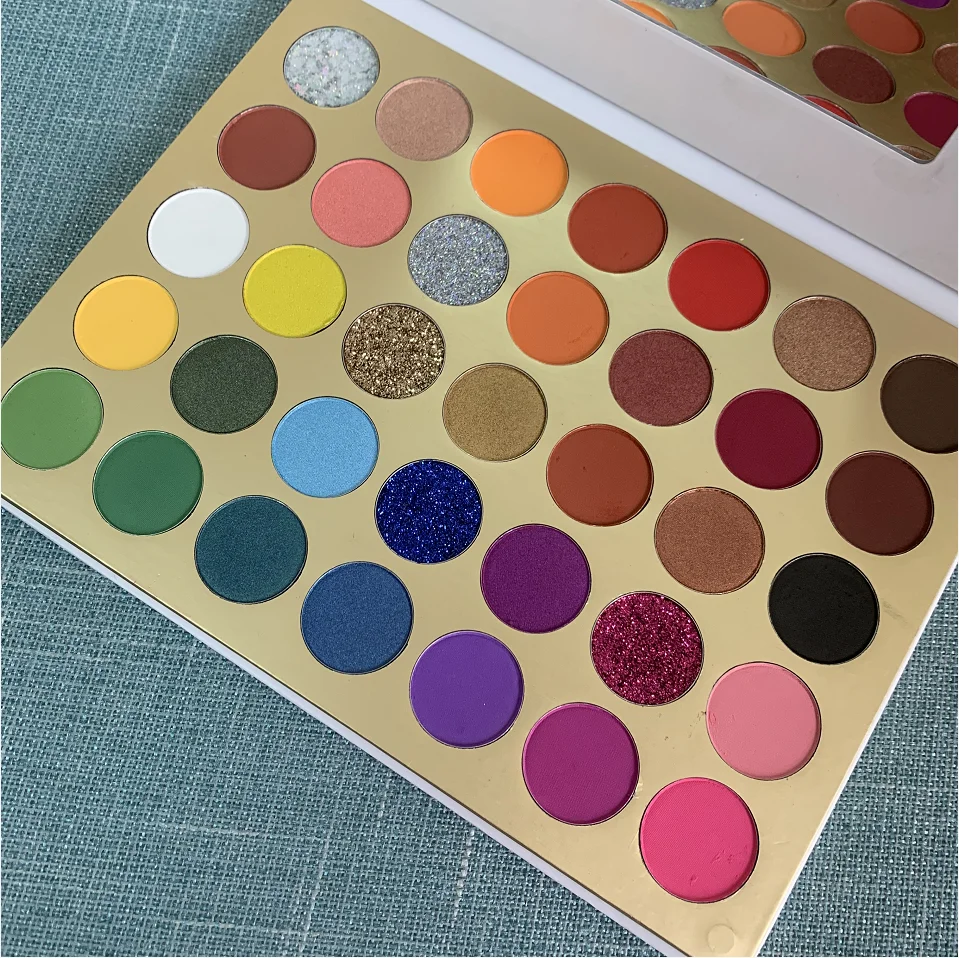 
New white wholesale eyeshadow pigment palette waterproof matte no logo makeup eyeshadow palette 