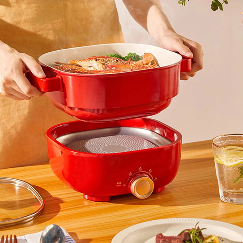 Easy To Clean Split Design Cooking Pot 3L Home Use Kitchen Electric Hot Pot