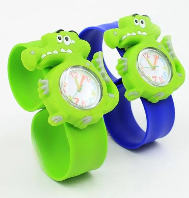 Children Slap Watch Cute Animal Cartoon Quartz Analog Wristwatches Candy Color Silicone Sport Watch Kids Student Gift Watches