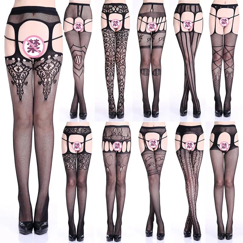 Cowinner 2020 Black Sexy Womens Fishnet Tights Suspender Pantyhose Thigh High Stockings