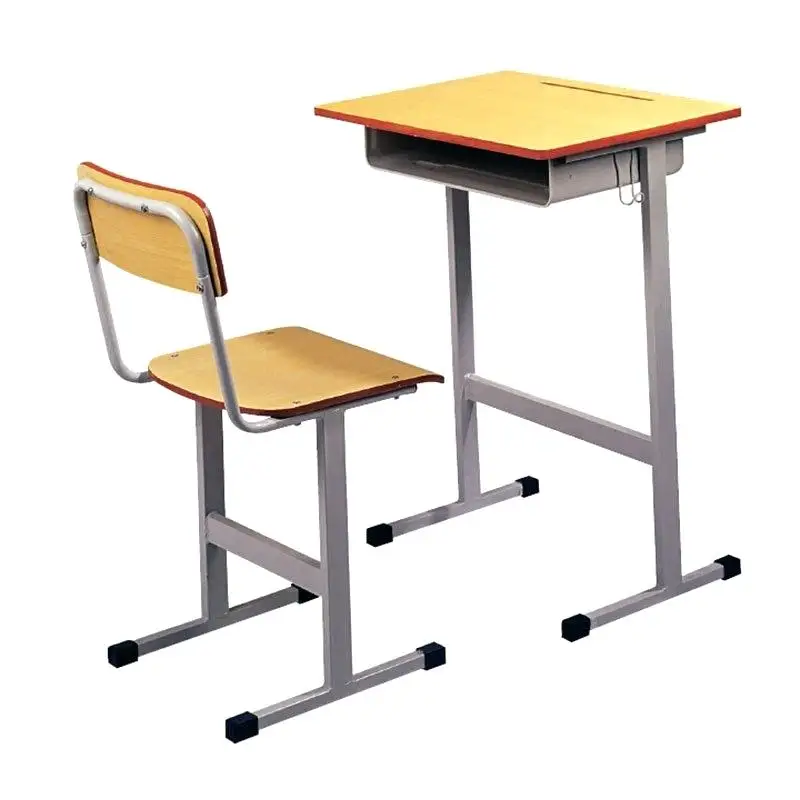 
Metal Wooden School Furniture Student Table and Chair 
