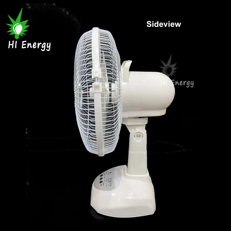 Offgrid  Rechargeable Solar Fan Energy System with Solar Panel and Led Light Bulbs 12Inch 16inch 012T