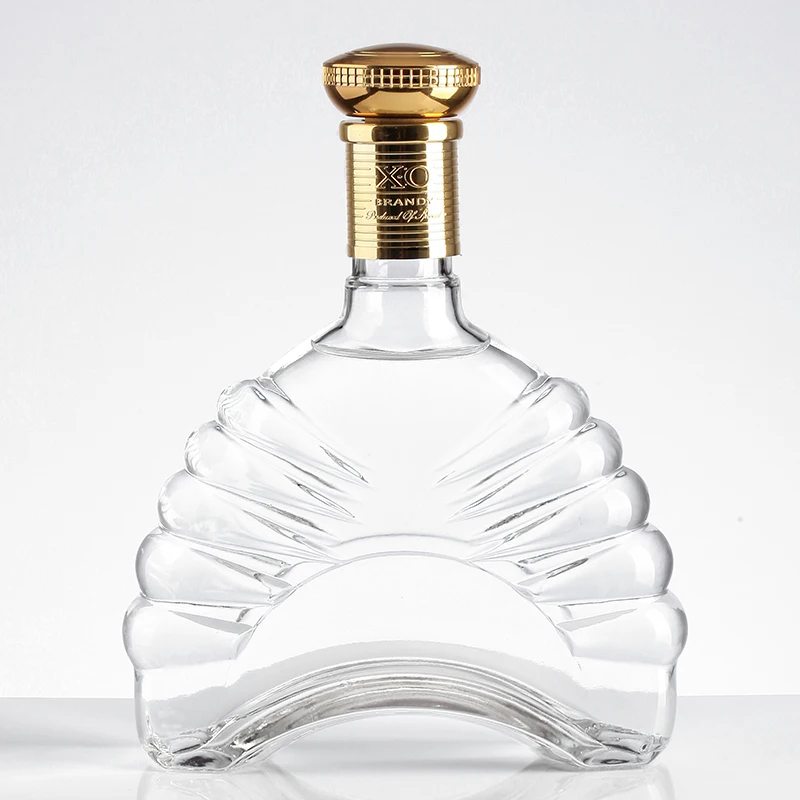 Luxury Custom Packaging European VSOP Brandy Glass Alcohol Container High Quality Brandy Glass Bottle for Alcoholic Beverages