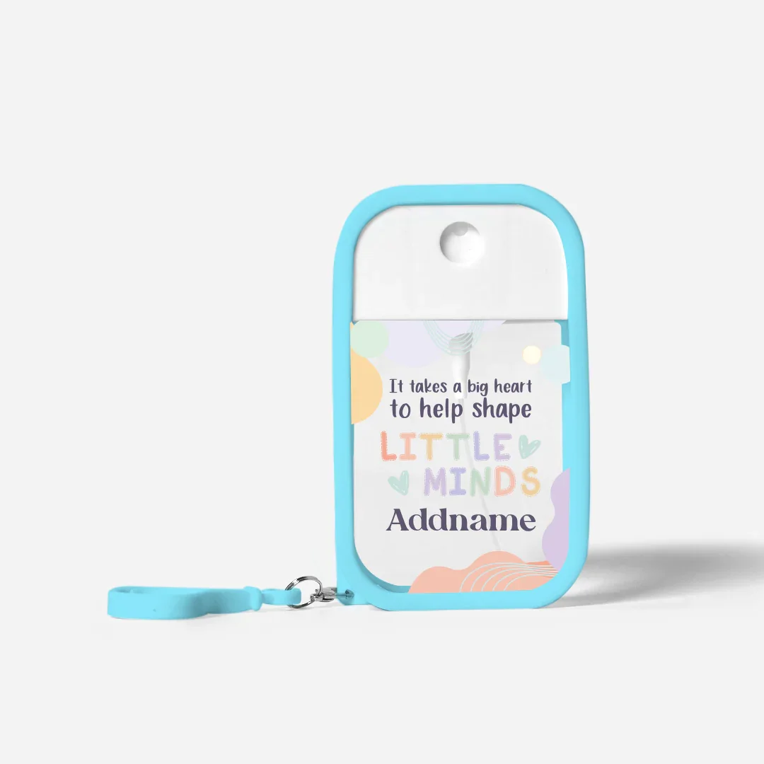 1.8oz Promotional Clear Touch Land Hand Sanitizer Mist Spray with Carabiner