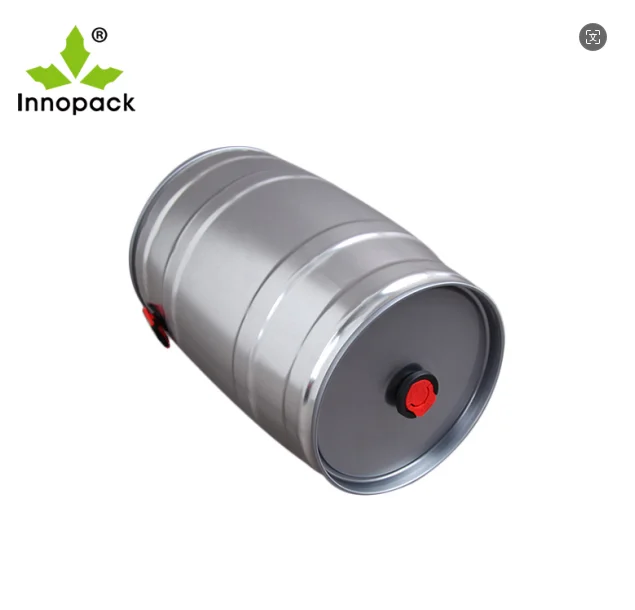 Factory hot sale direct sale 5L mini round stainless steel metal wine barrel with tap