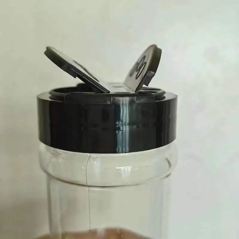 PET Plastic Salt and Pepper Spice Seasoning Bottle with Flip Lid