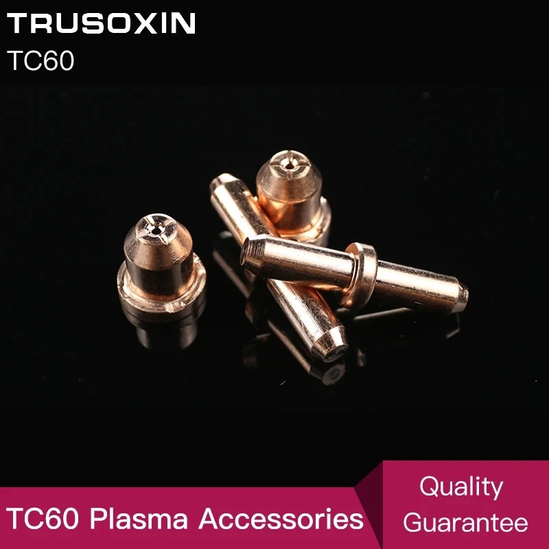 10pcs Inverter DC Plasma Cutter Accessories/Cutting Consumables 60A TC60 Plasma Cutting Gun/Cutting Torch Electrodes and Tips