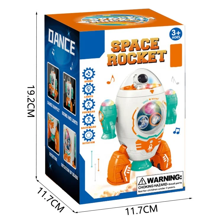 2023 Toys & hobbies electric toys rocket with lights&music 2 colors mixed hot sale best gifts for kids 5 to 7 years OEM
